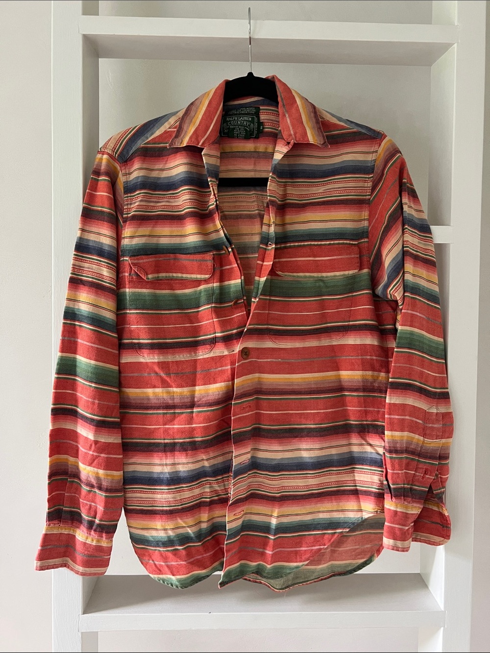VINTAGE Ralph Lauren country handwoven madras shirt